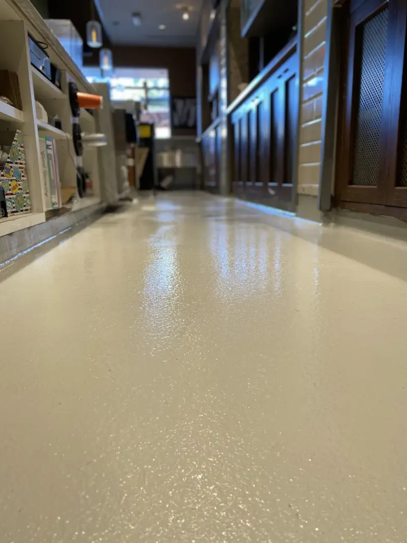 Quartz epoxy floor close-up